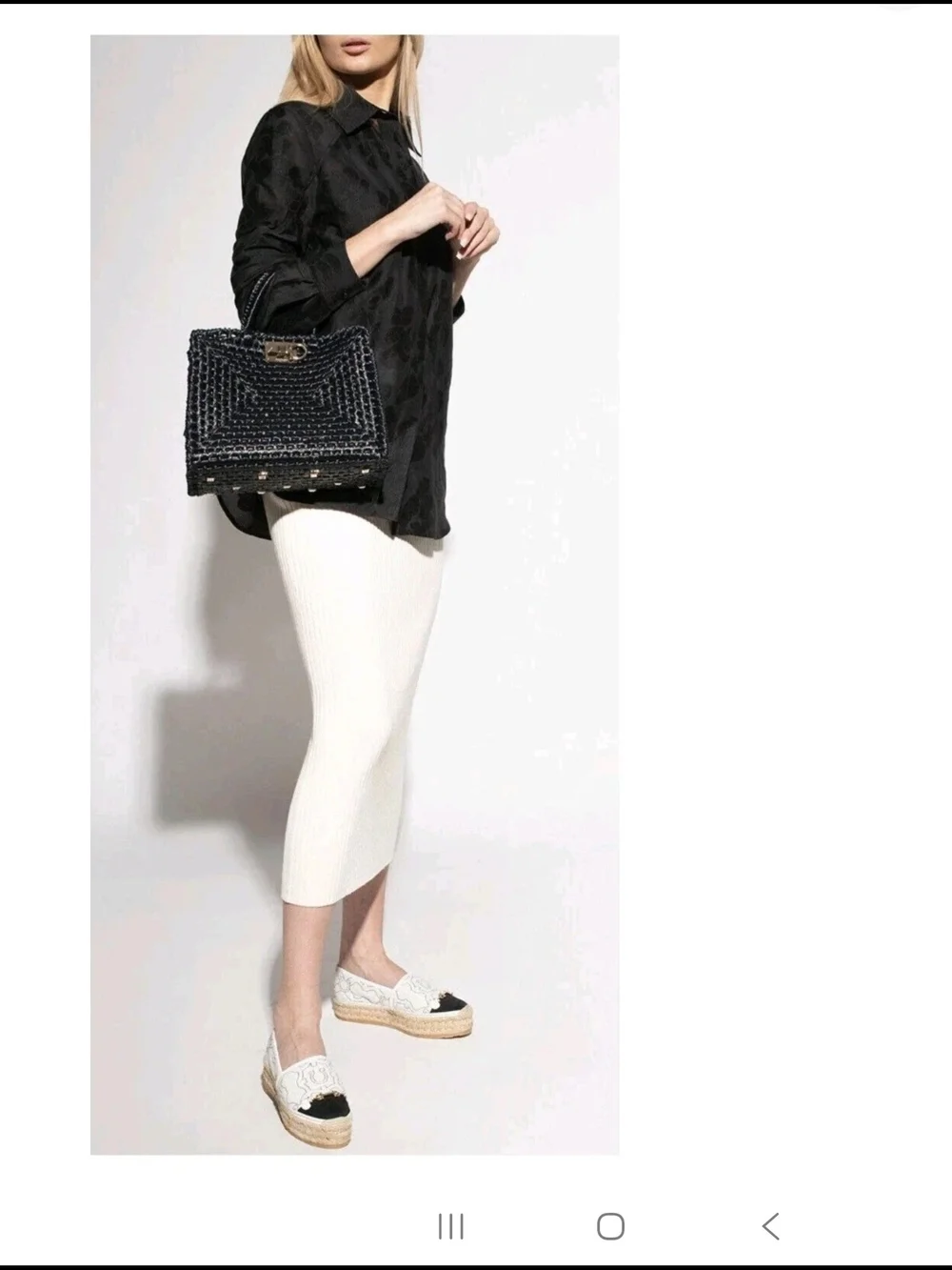 Salvatore FERRAGAMO Kim Gal White Leather Bianco Espadrilles Size 8.5 NWB